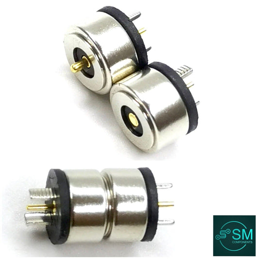 1 Pair Spring-Loaded Magnetic Pogo Pin mm 10 X 10mm Connector Male Female 12V 8A