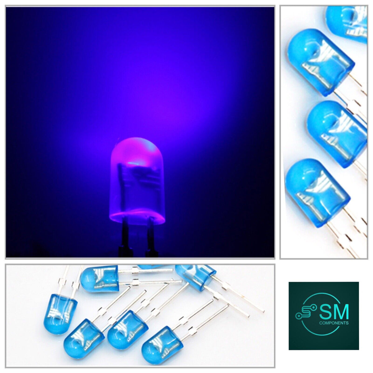 Led Colour Components Oval Blue 546 LED Light Emitting Led Diode Colour Diffused Head LED, 4 ...