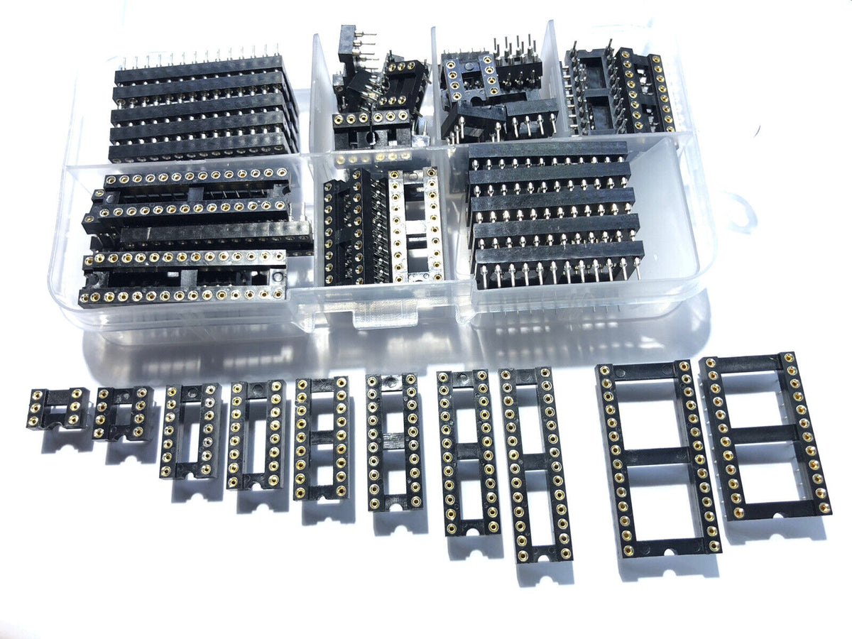 Round Ic 50Pc DIP Round IC Sockets Adaptor Solder Type Gold Plated 6-28 Pin + W ...