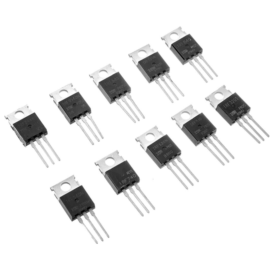 10PCS IRF510 IRF520 IRF530-IRF840 TO-220 Mosfet Power Transistors N-Channel DIY