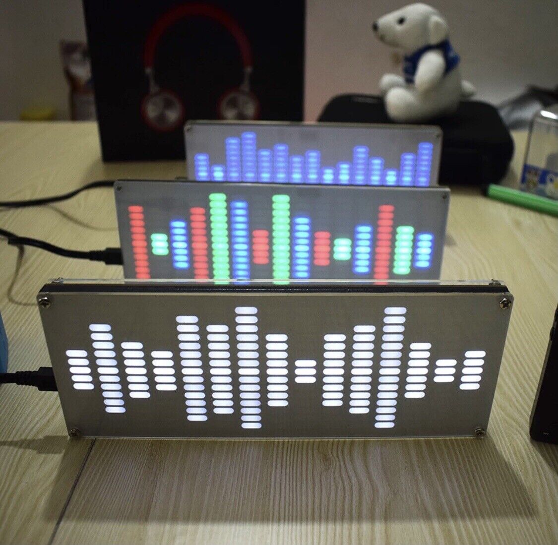 LED Audio 225 RGB Visual Music Spectrum Display DIY Electronic SMD Sol ...