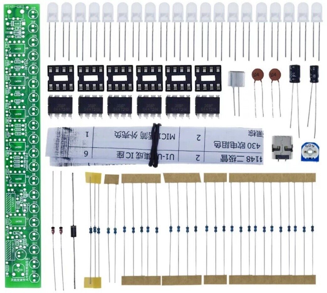 Led Volume Display 2 X DIY FED.101 LED Level Volume Display VU Meter Music Spectrum Elect ...