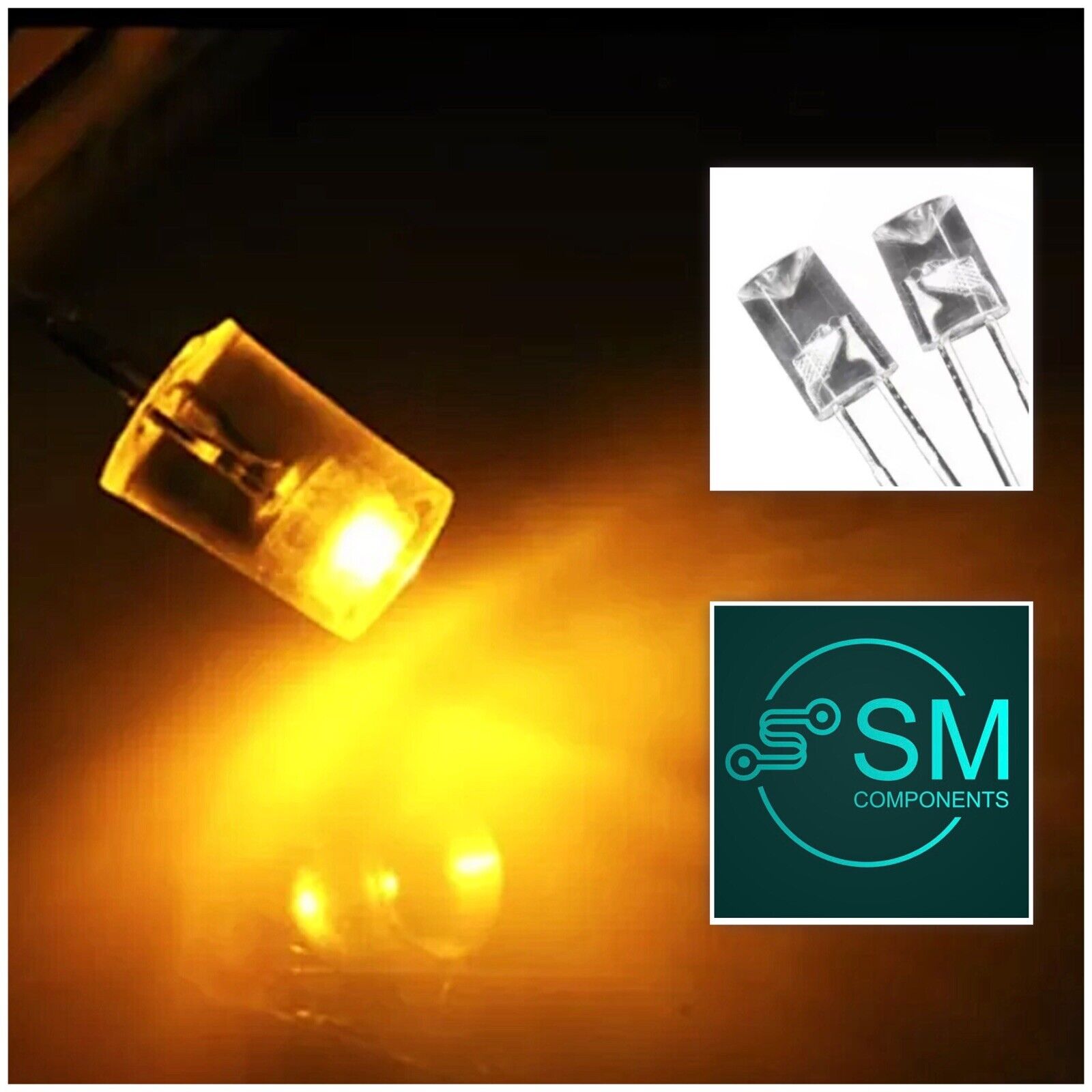 Yellow Led Digikey 5mm LED YELLOW Concave 100pcs Light Emitting Diode Flat Top Clear 590 ...