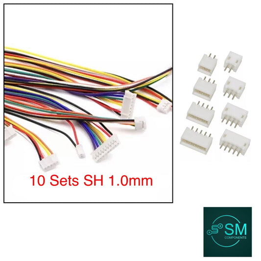 10 Sets SH 1.0mm 3 Pin Wired Micro Connector Quadcopter Electronic Drone 20PCS