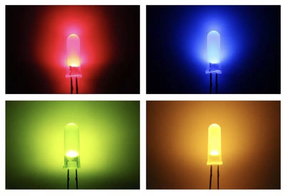 100PCS 5mm High Colloid BLUE Colour Diffused LED Light Emitting Diodes DIY