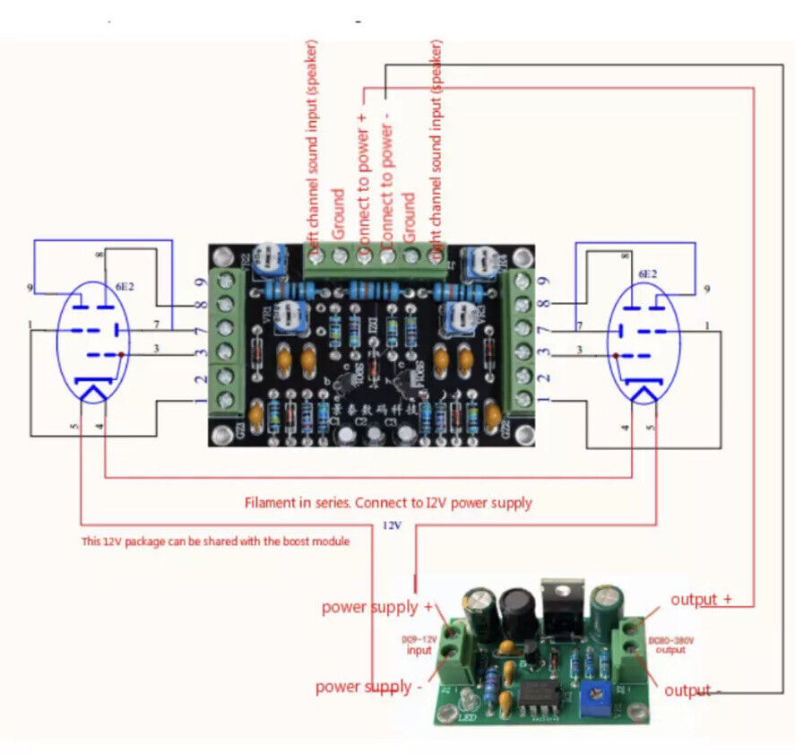 Lev Components DIY DC12V Dual Channel Low Voltage 6E2 Tube indicator driver Board lev ...