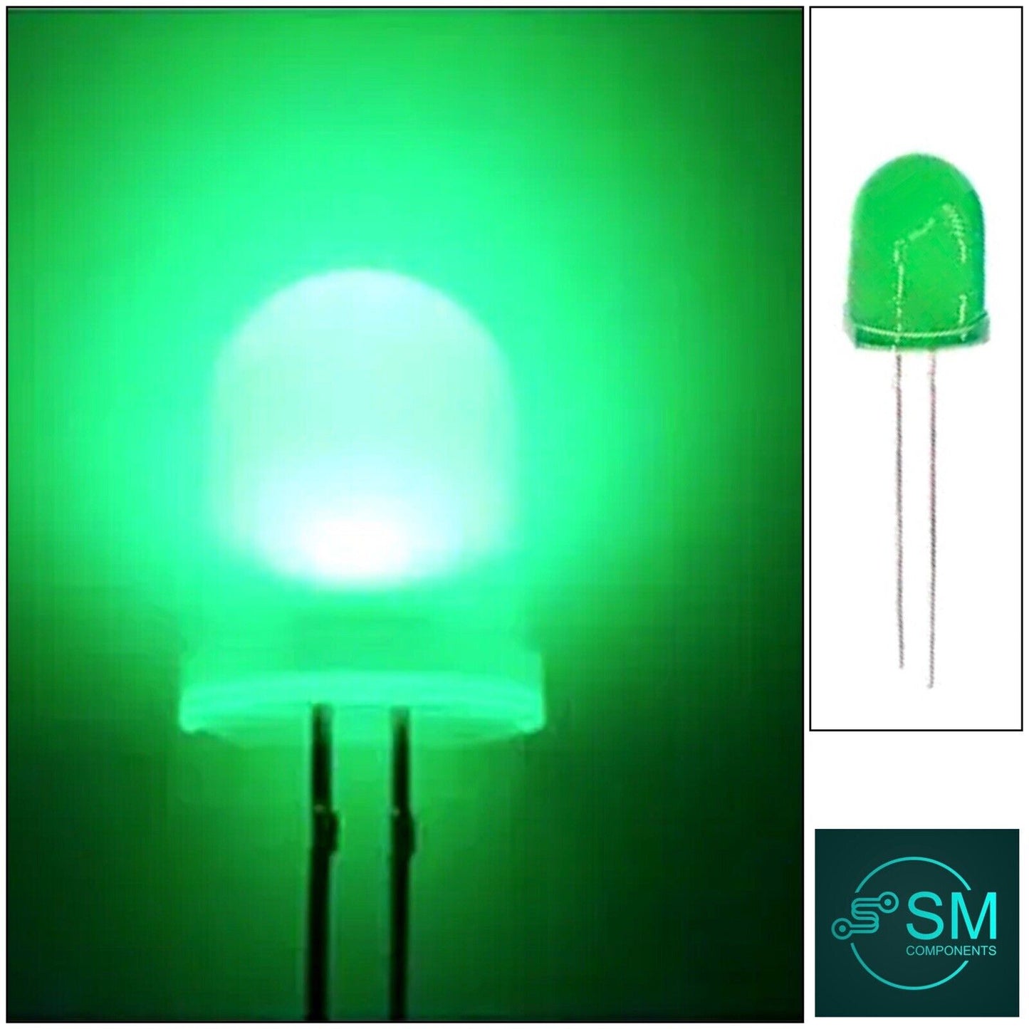50pcs 10mm F10 Green Diffused LED Light Emitting Diode Super Bright LED 520nm