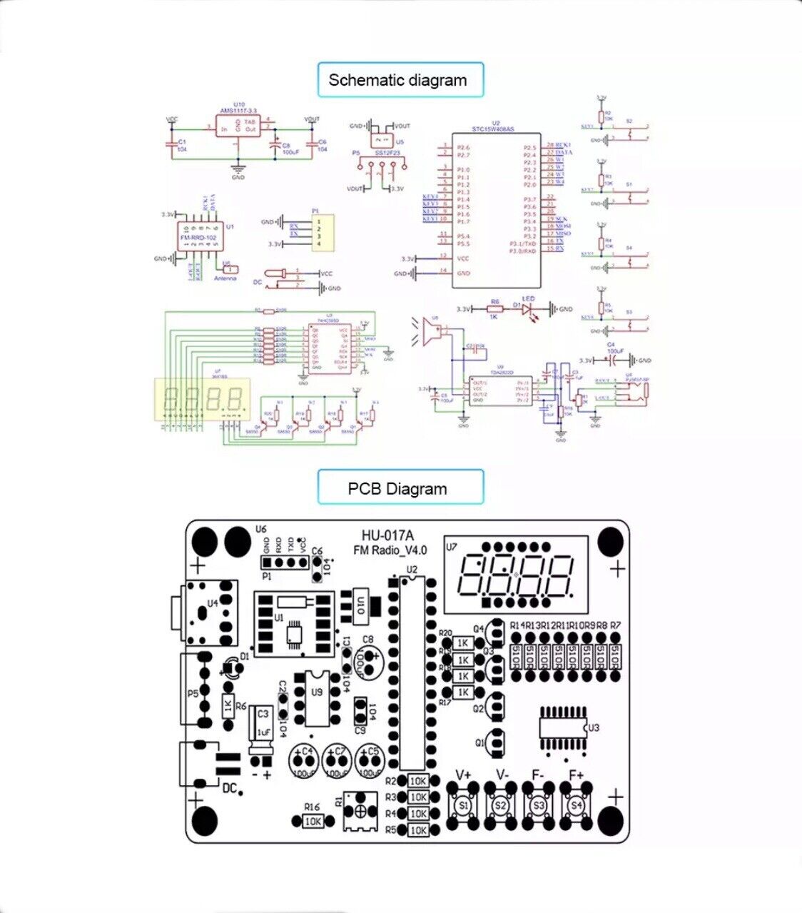 HU-017A FM Radio RDA5807S Kit Set Electronic DIY 87-108MHz Inc Shell Solder Kit