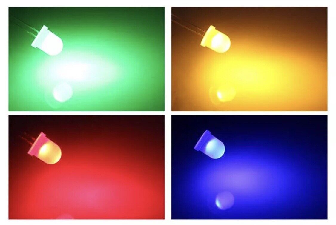 50pcs 8mm F8 YELLOW Diffused LED Light Emitting Diode Super Bright LED 590nm