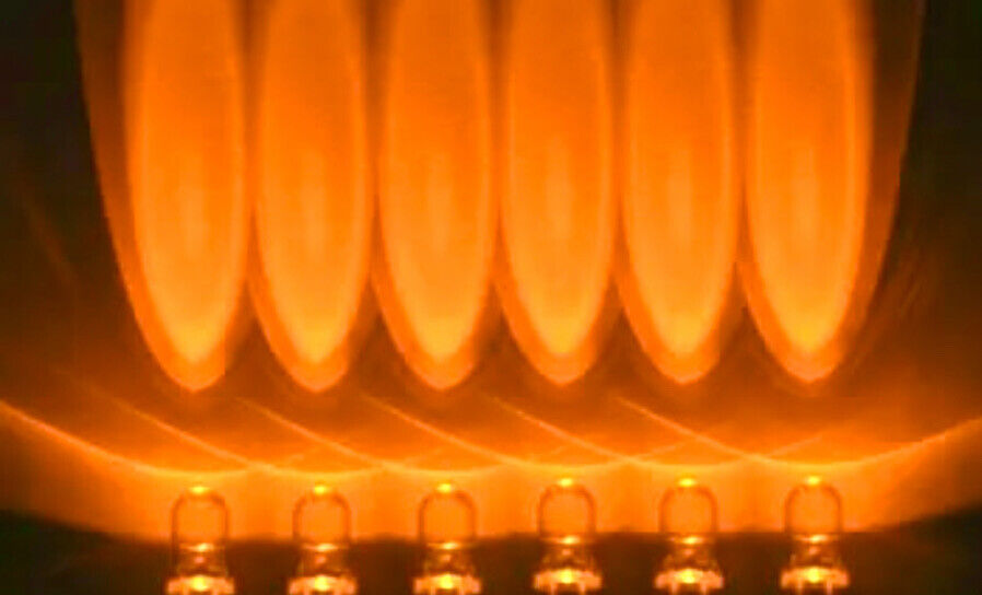 20pc Prewired 3mm FLASHING ORANGE LED 1.5Hz 12V Clear Round Light Emit ...