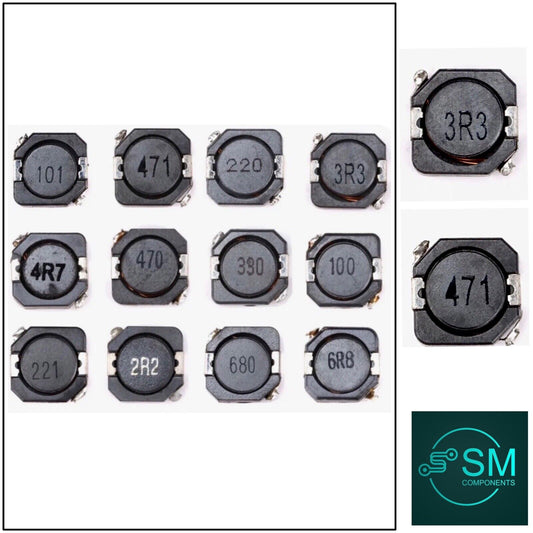 65PCS CDRH104R Wire-wound SMD Power Inductor Inductance 13 Values Electronic kit