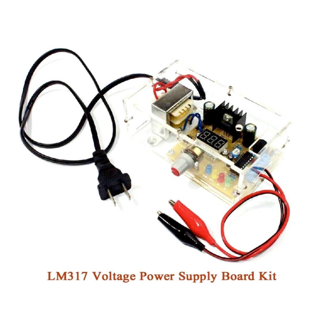 LM317 Continuously Adjustable Regulated DC Power Supply Kit LM317 1.25 ...