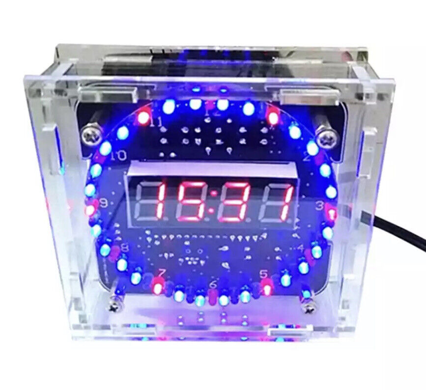 DIY DS1302 Rotating LED Electronic Digital Clock Temperature Display K