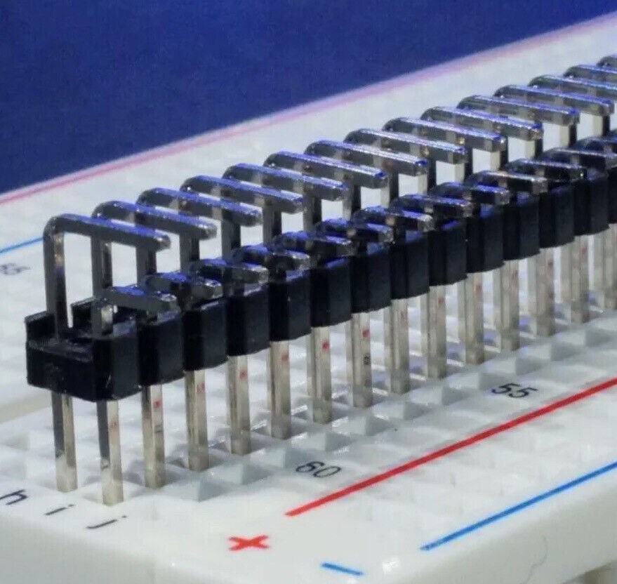 10pcs 2.54mm 90° Right Angle Double Row 80 Pin Male Header Breakable 2.54 Pitch