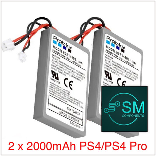 2 X Replacement Battery Sony Playstation PS4 PS4 PRO Wireless Controller 2000mAh