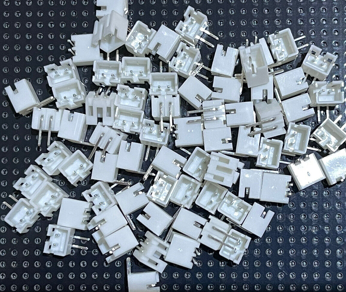 50pcs PH2.0 2.0mm Plug Housing 2P 2 Pin Female PCB 90° Socket Connecto ...