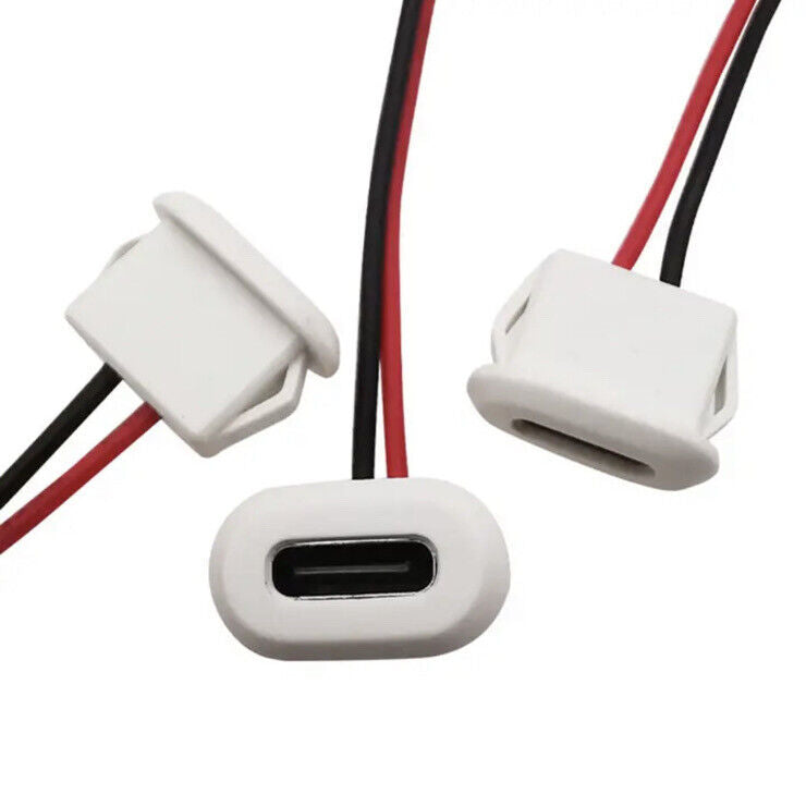 5 X Female USB-C Socket 2 Pin Connector USB-C Type Charging DIY Projec ...