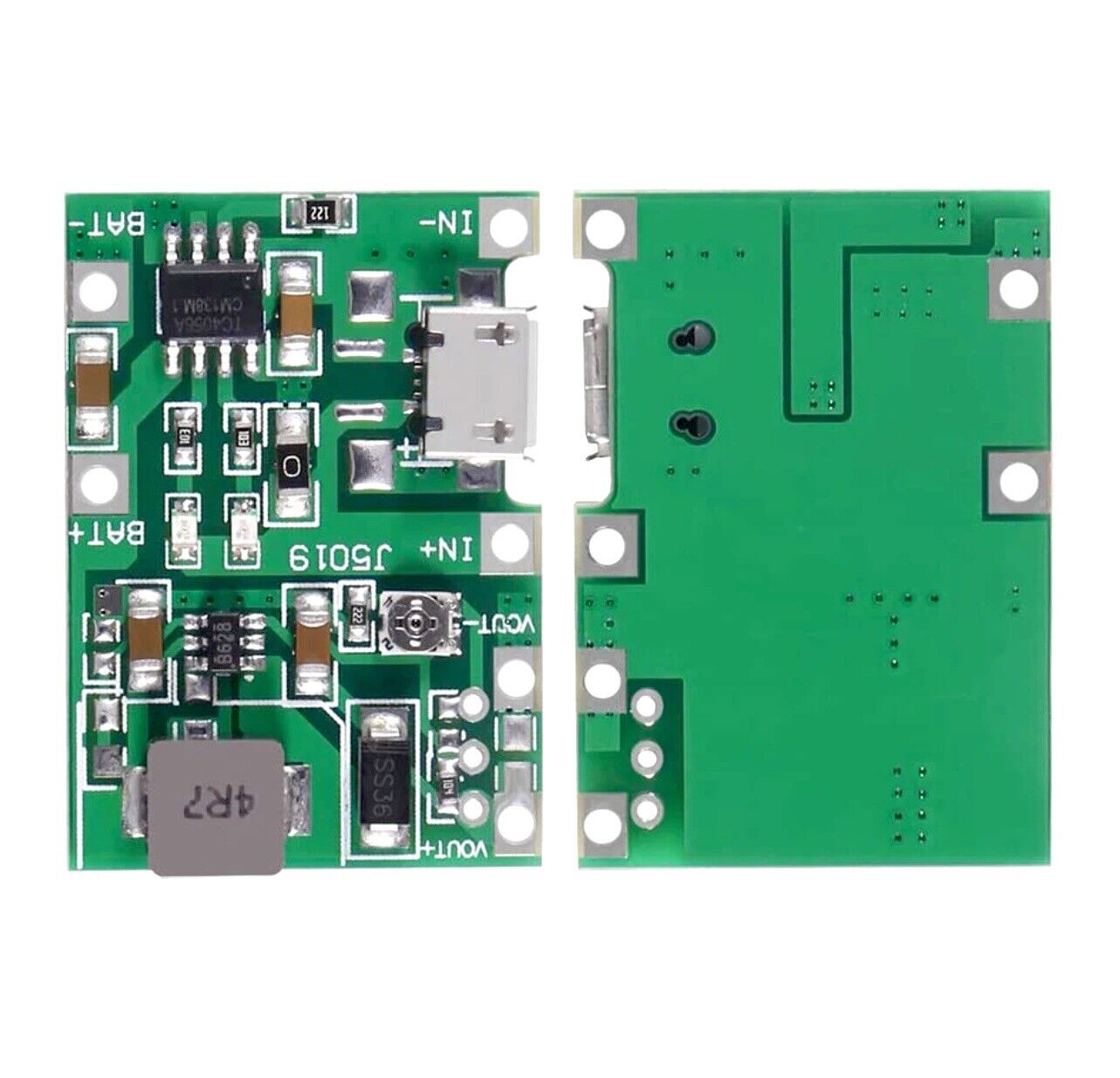 3PCS Lithium Battery Boost J5019 Charging & Protection TP4056 Module Micro USB