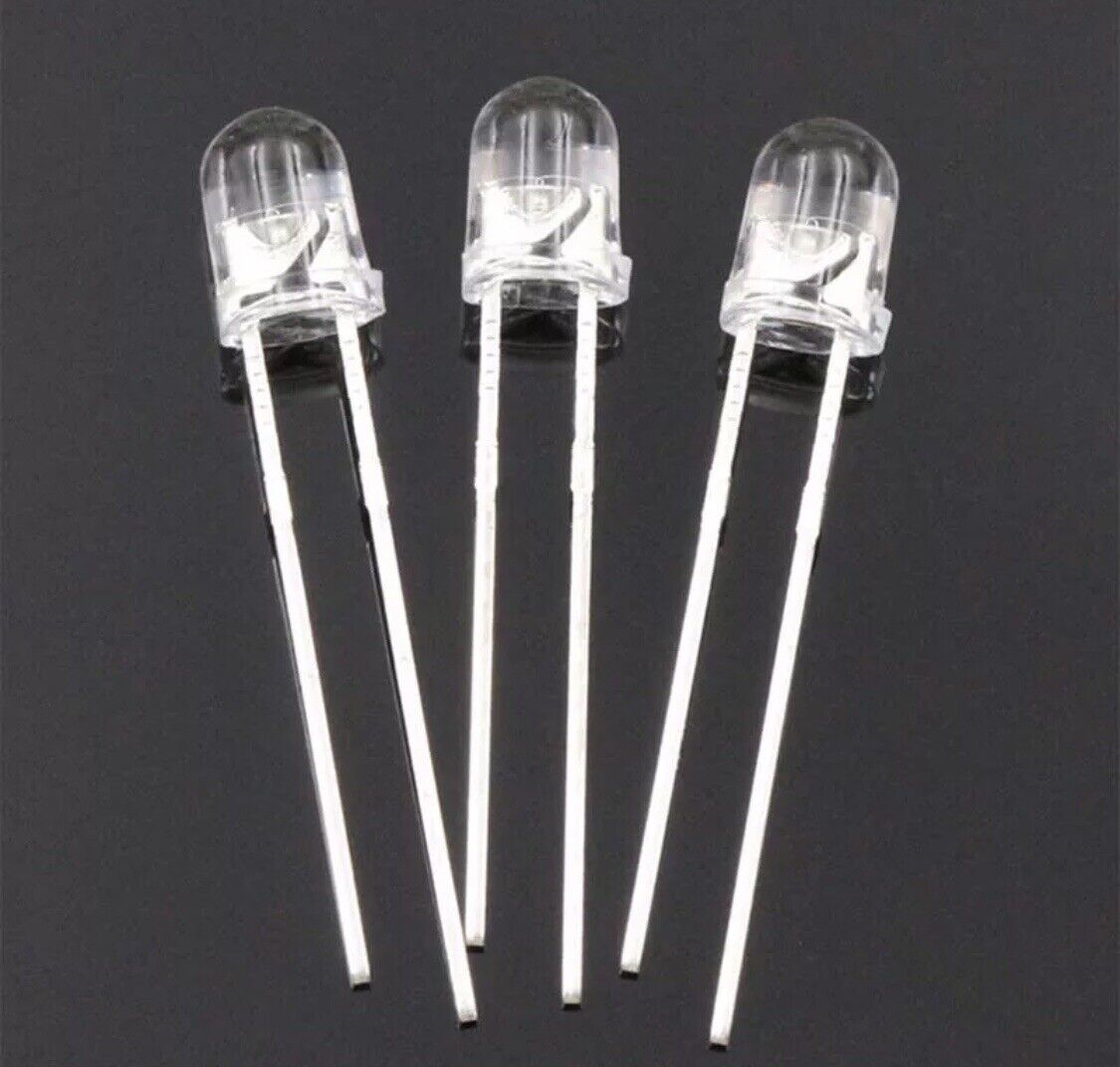 4MM GREEN LED Light Emitting DIY Led Diode Clear Round Head LED, WITH ...