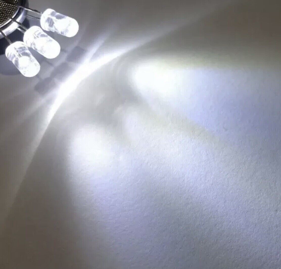 100pcs 4mm COOL WHITE Leds Light Emitting Diode Clear Round Head LED N ...