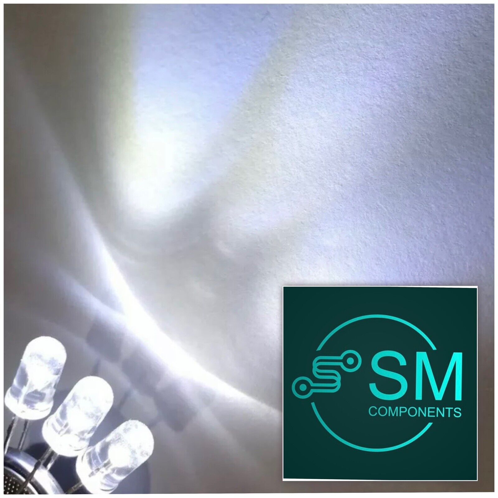 3mm LED Cool White Light Emitting Diode Round Top Edgeless 100pcs Led ...