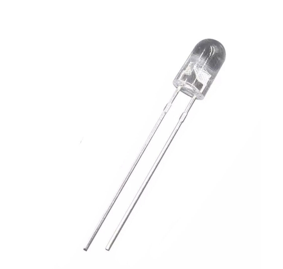 Diode Ronde Led 5mm Ice Blue Led Diode Round Head 100pcs LED, No Skirt, Long Lead, 490 ...