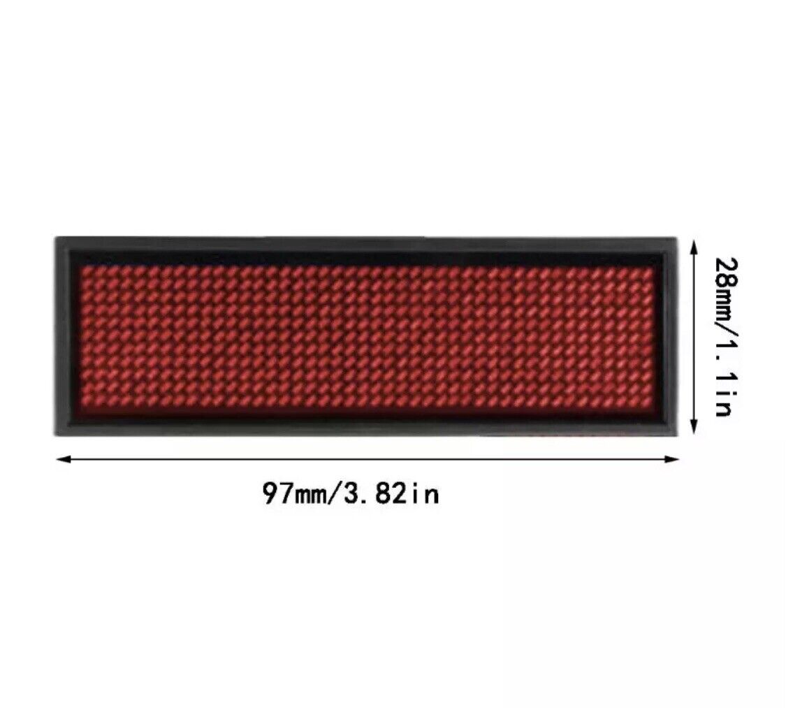 Rechargeable Red LED Scrolling Name Badge Tag Message Scrolling Blue Tooth Badge