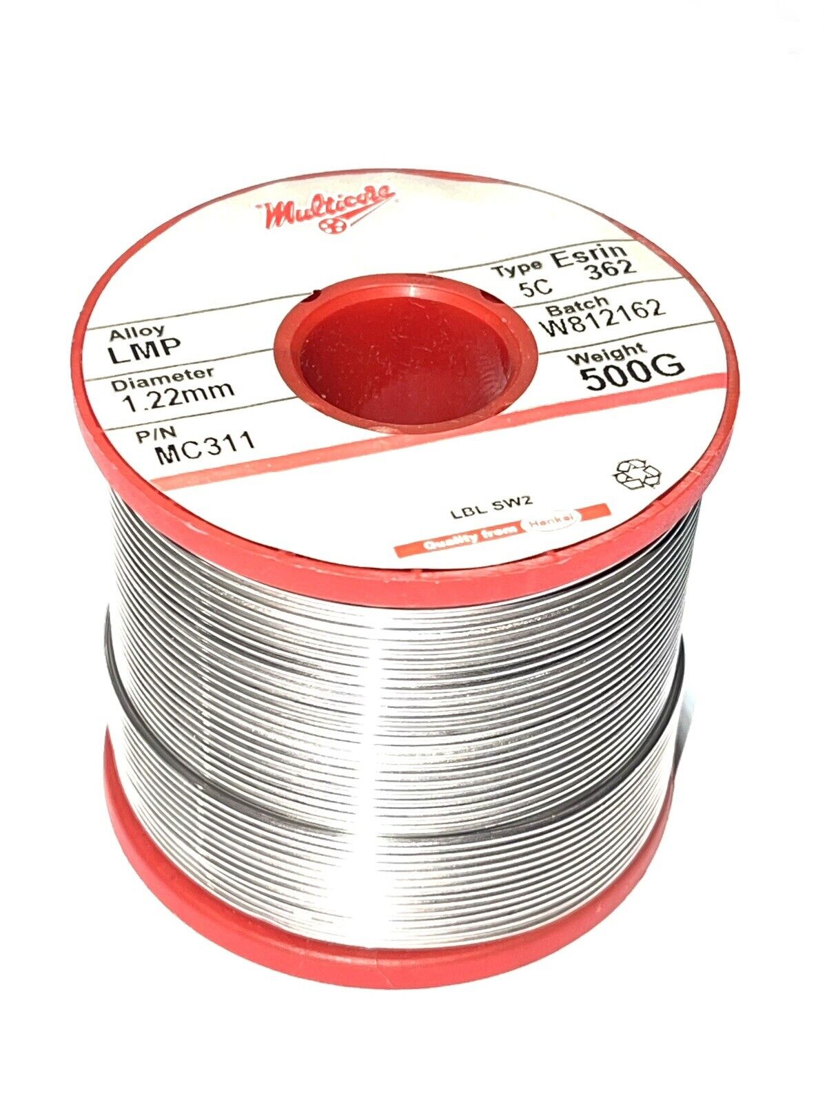 1 X Multicore LMP Solder Tin/lead/Silver 362 Flux 5 Core Solder 1.22mm-500grms