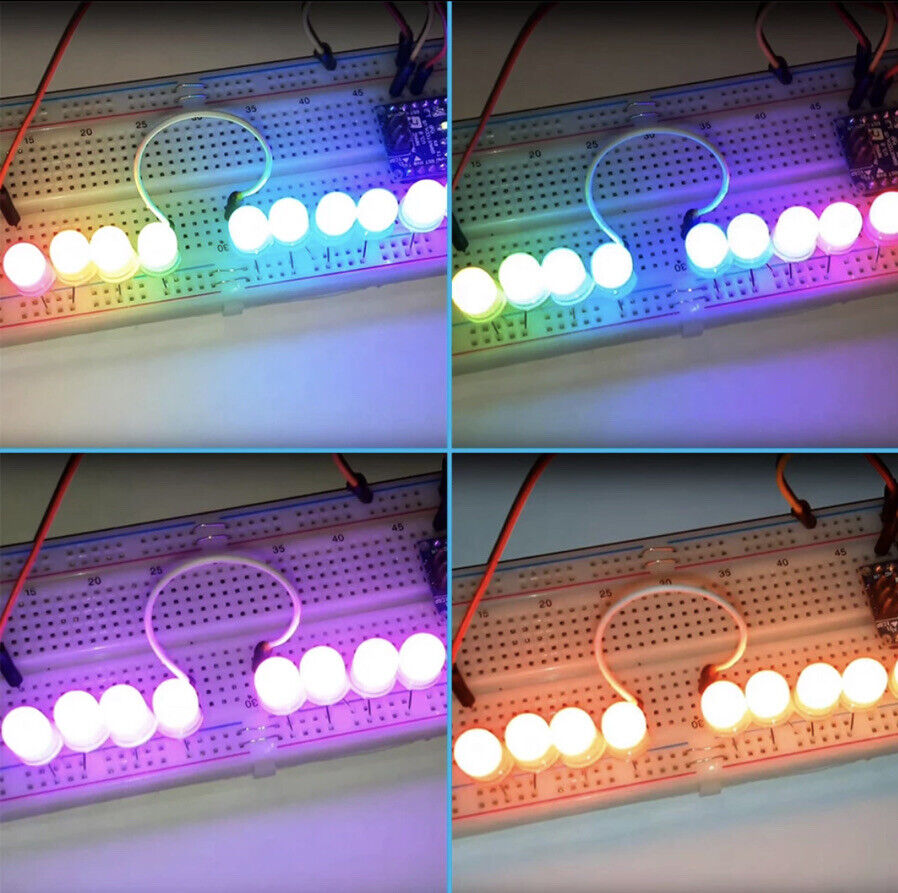 APA106 F8 8mm RGB LED 20pcs WS2812B-SK6812 NeoPixel Comp’ Light Emitti ...
