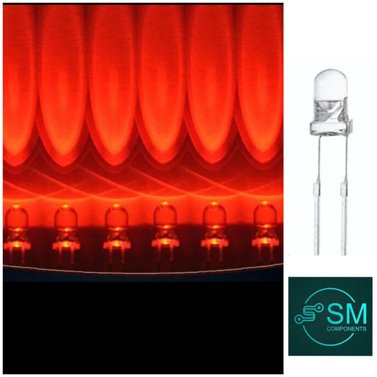 100pcs 3mm Flashing Blinking Red LED Light Emitting Diodes 1.5hz On Off DIY