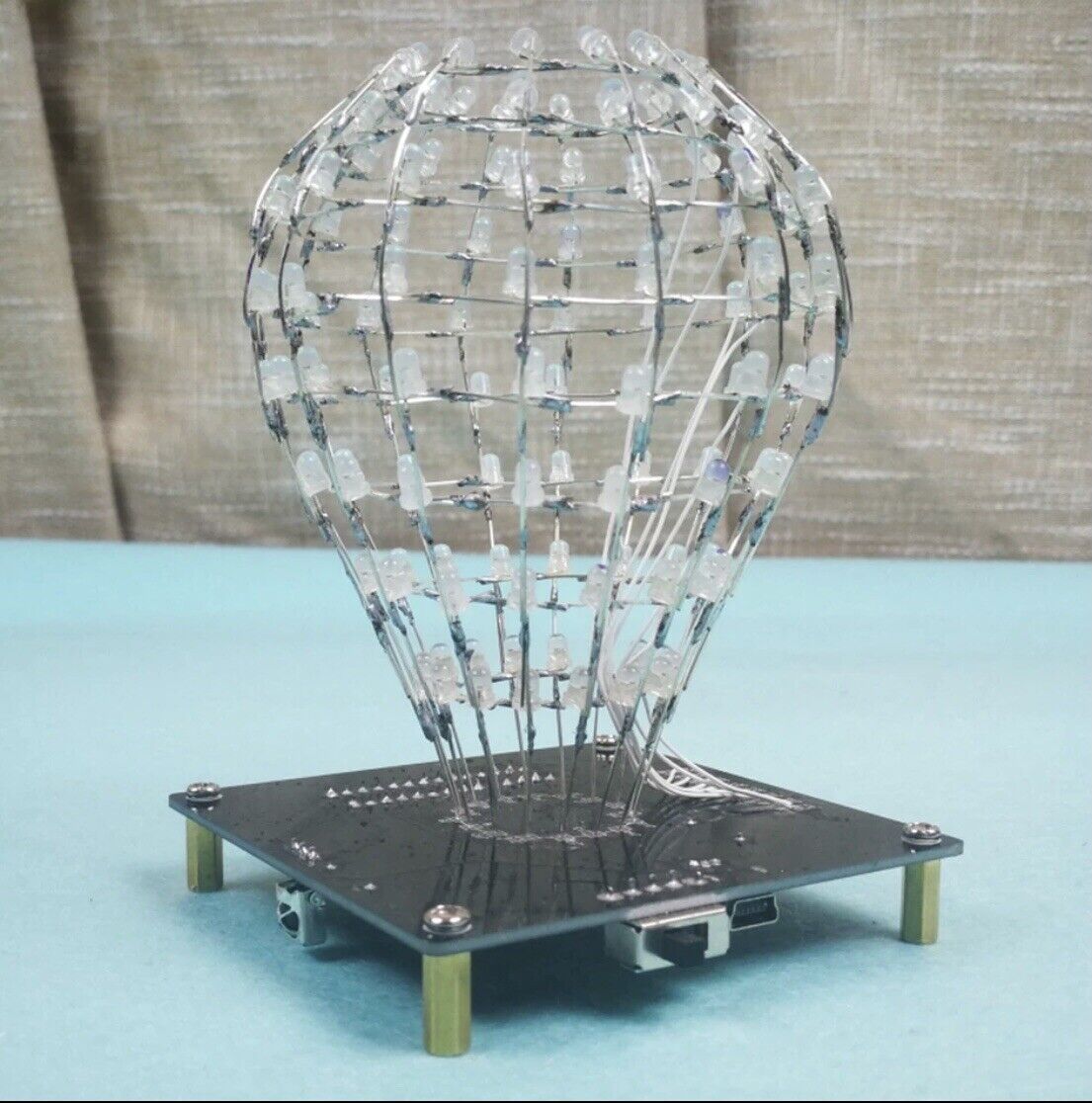 DIY RGB 3mm LED Ball DIY Colorful LED Light Electronic Kit Sound Active + CASE