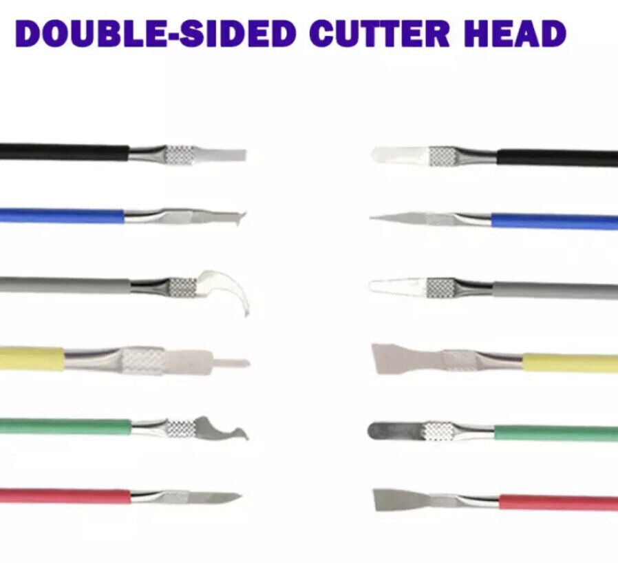 6PC Super Flexible Thin Metal Spudger Repair Opening Tool DIY Phones E ...