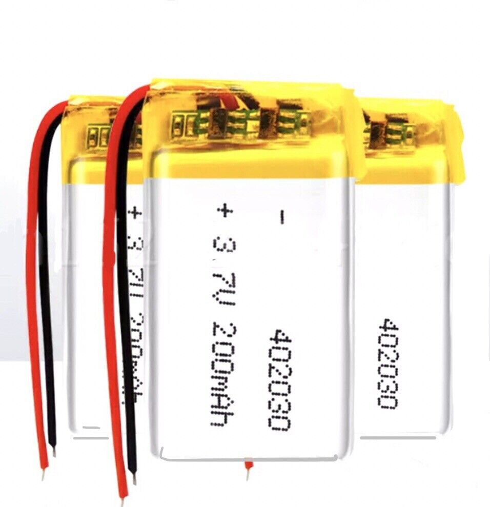 1 X Polymer Lithium Ion Battery LiPo 200mA 3.7V 402030 4x20x30 Inc Protection