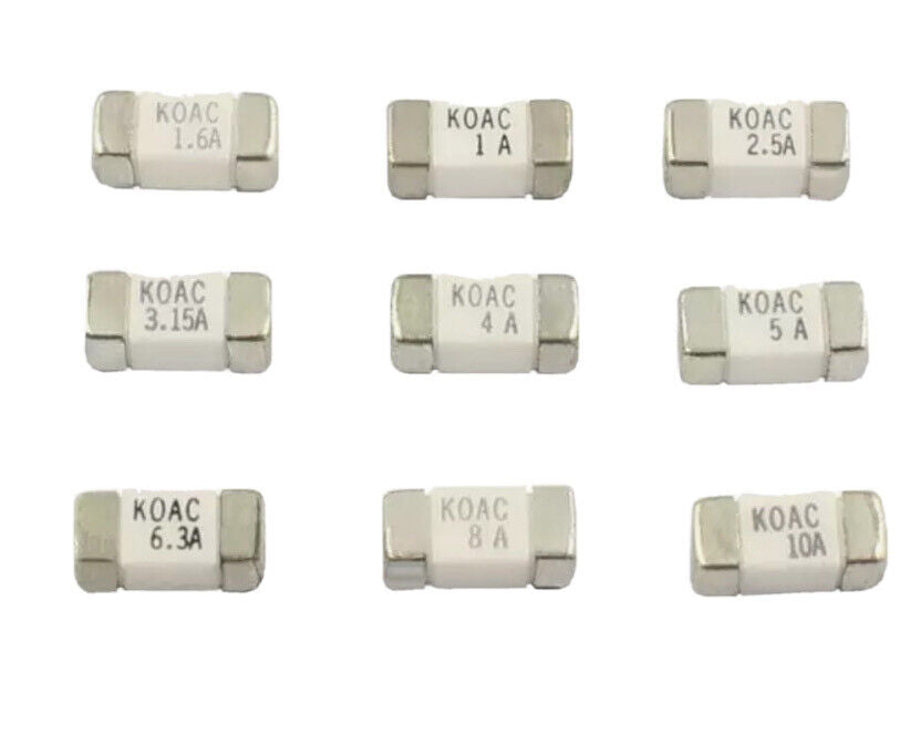 Sm Fuses 32PCS 1808 125V SMD Ultra-Fast blow rapid fuses 15 Value 500mA TO 15A ...