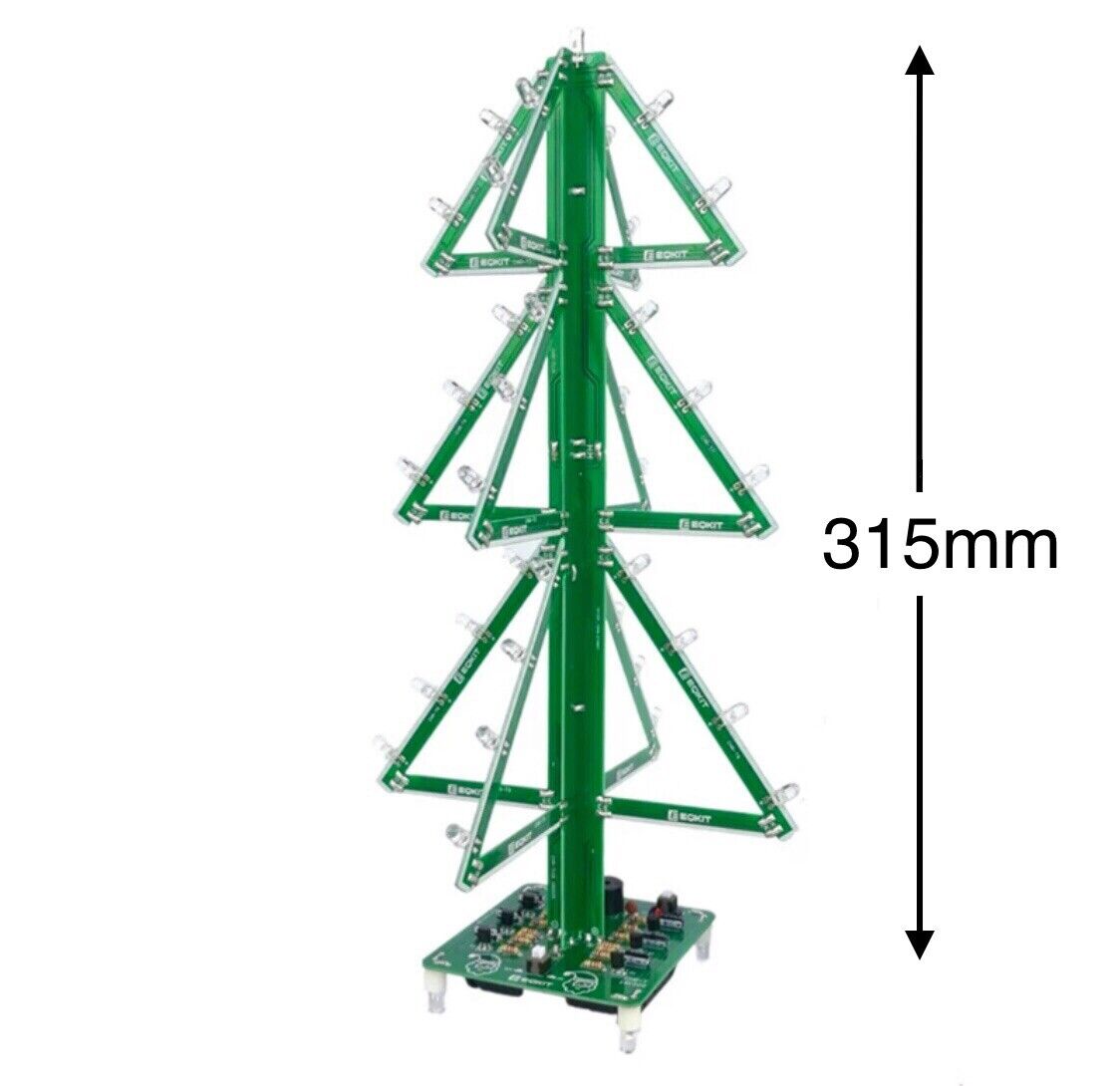 DIY 3D Xmas Music Christmas Tree Soldering Kit Flashing LED Electronic Kit