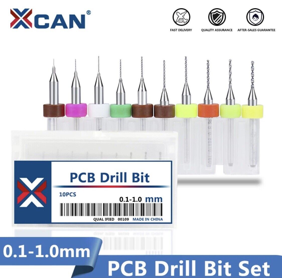 10Pcs 0.1-1.0mm PCB Print Circuit Board Carbide Mini Micro Drill Bit Set
