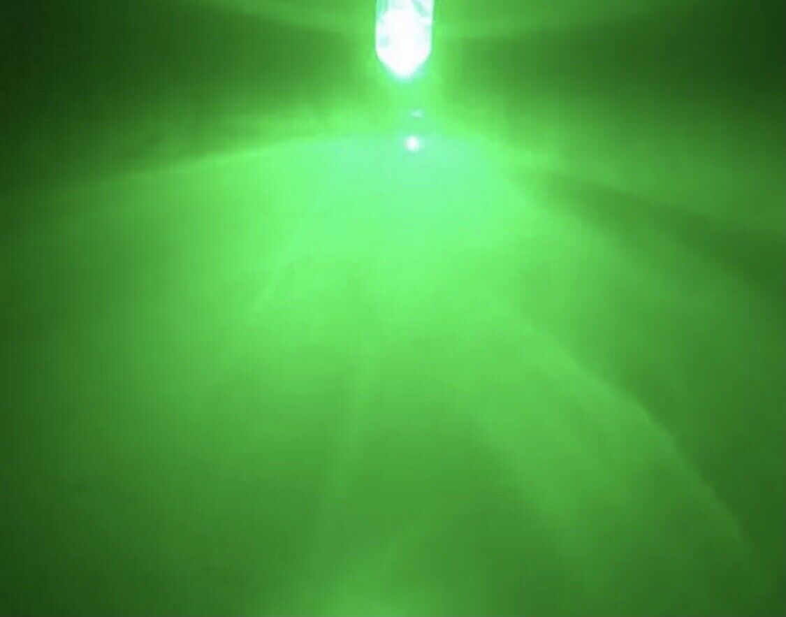 4MM GREEN LED Light Emitting DIY Led Diode Clear Round Head LED, WITH EDGE 520nm