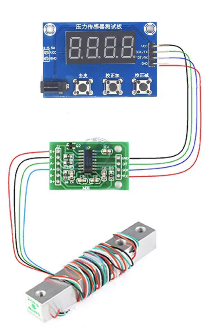 DIY 5KG Load Cell Weight Scales HX711 Converter Breakout Module Inc LED Display