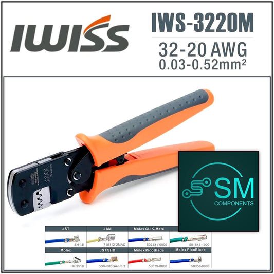 1 X IWISS IWS-3220M Micro Connector Pin-Crimping Tool 32-20AWG PH2.0 XH2.54 JST