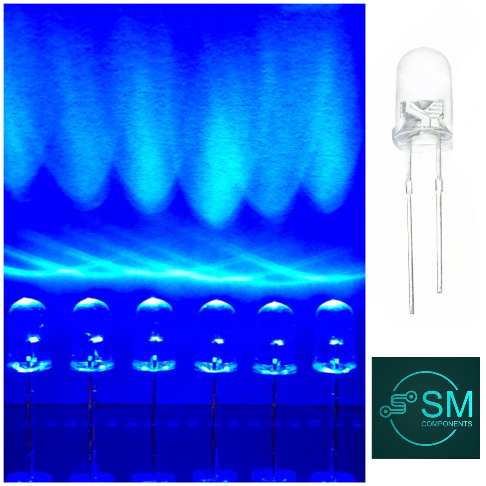 100PCS 5mm Blue LED Flicker Flame Diodes DIY Candle Light Emitting Dio ...