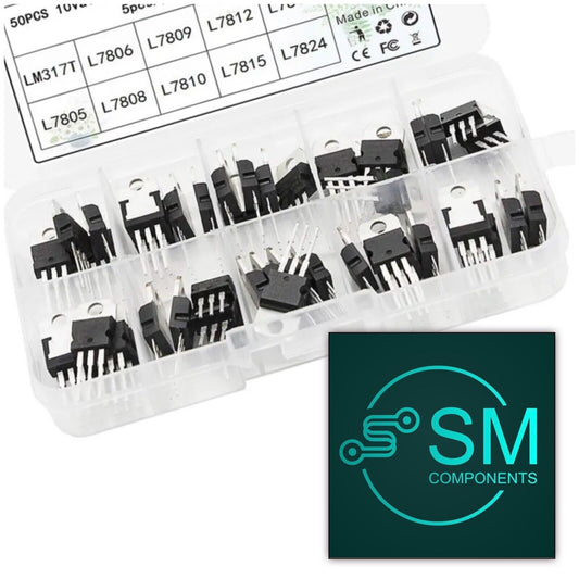 50pcs Voltage Regulator Transistor Kit LM317T L7805-L7824 10 Value Supplies Tool