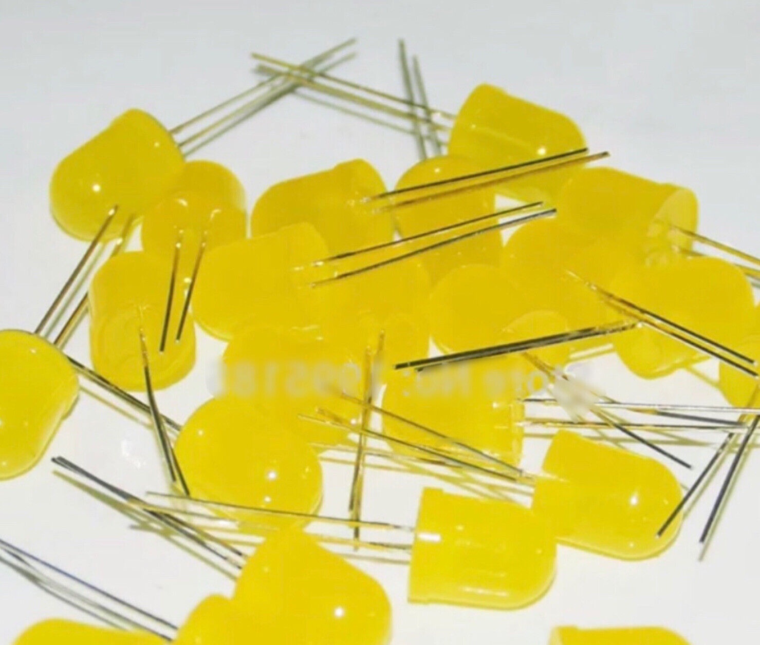 50pcs 10mm F10 Yellow Diffused LED Light Emitting Diode Super Bright L ...