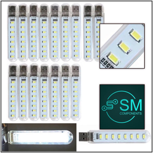 16 X USB emergency COOL WHITE LED Power Bank 8 Led LED Lamp Lighting Night Light