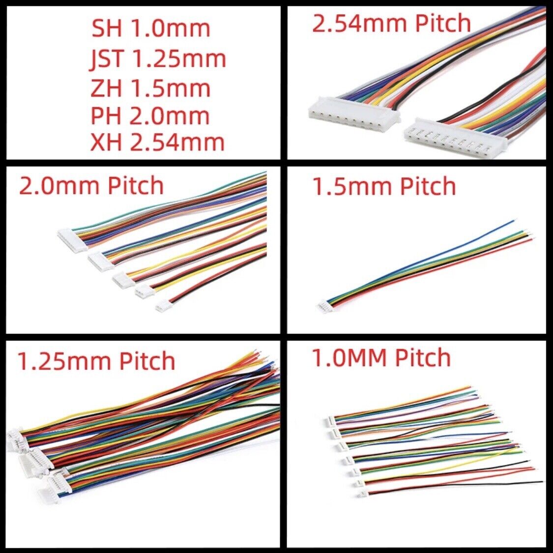 10 Sets SH 1.0mm 6 Pin Wired Micro Connector Quadcopter Electronic Drone 20PCS