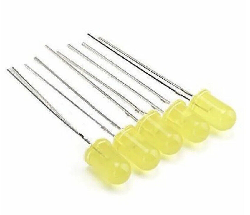 Led Flash Yellow 5mm Flashing LEDS 100PCS Blinking Coloured Yellow Light Emitting Diode ...