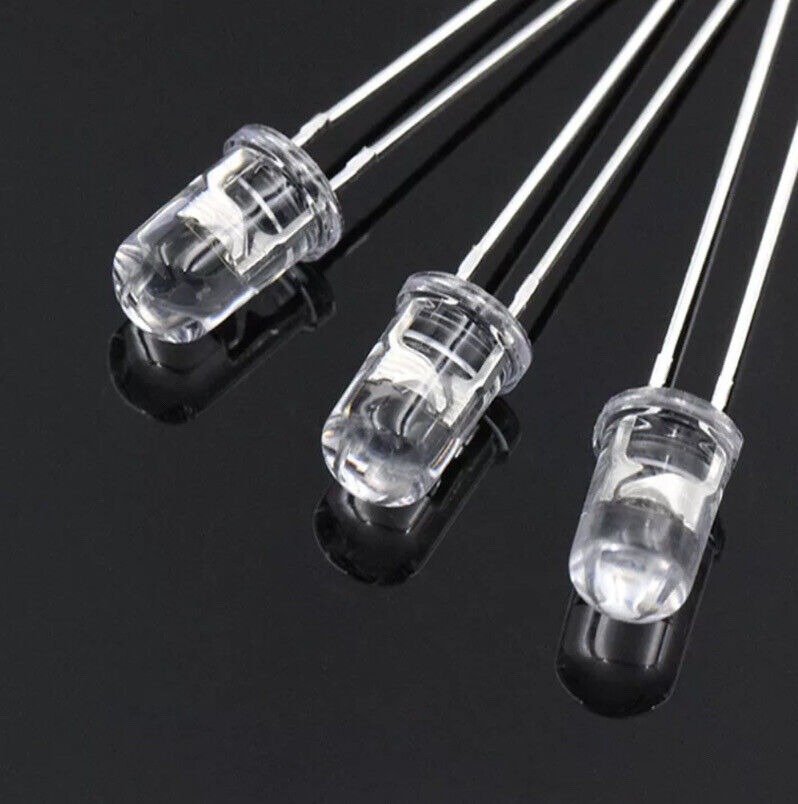 5mm Cool White Led Light Emitting Diode Round Clear 100pcs Led (Epistar Chip)