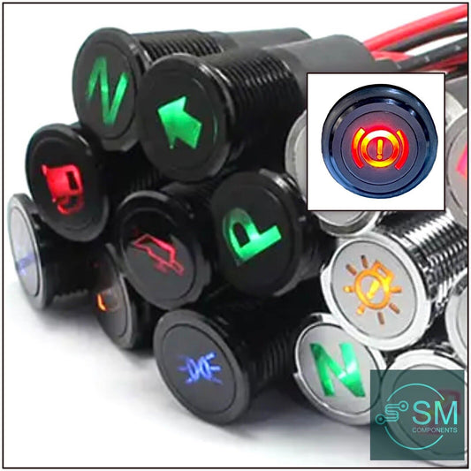 14mm RED WARNING LED Dash Panel Warning Pilot Light Indicator Lamp Car 12V-36V