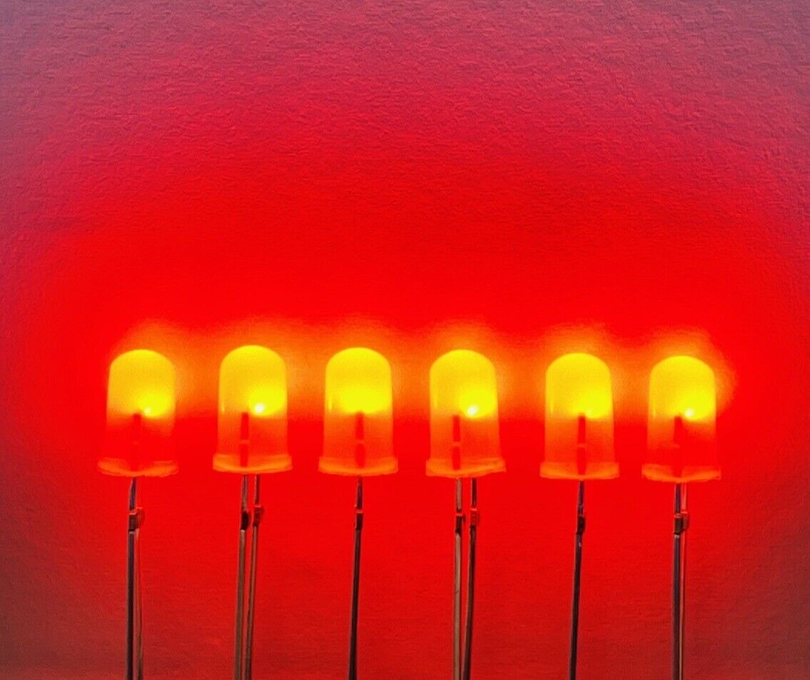100PCS 5mm High Brightness RED Colour Diffused LED Light Emitting Diod ...