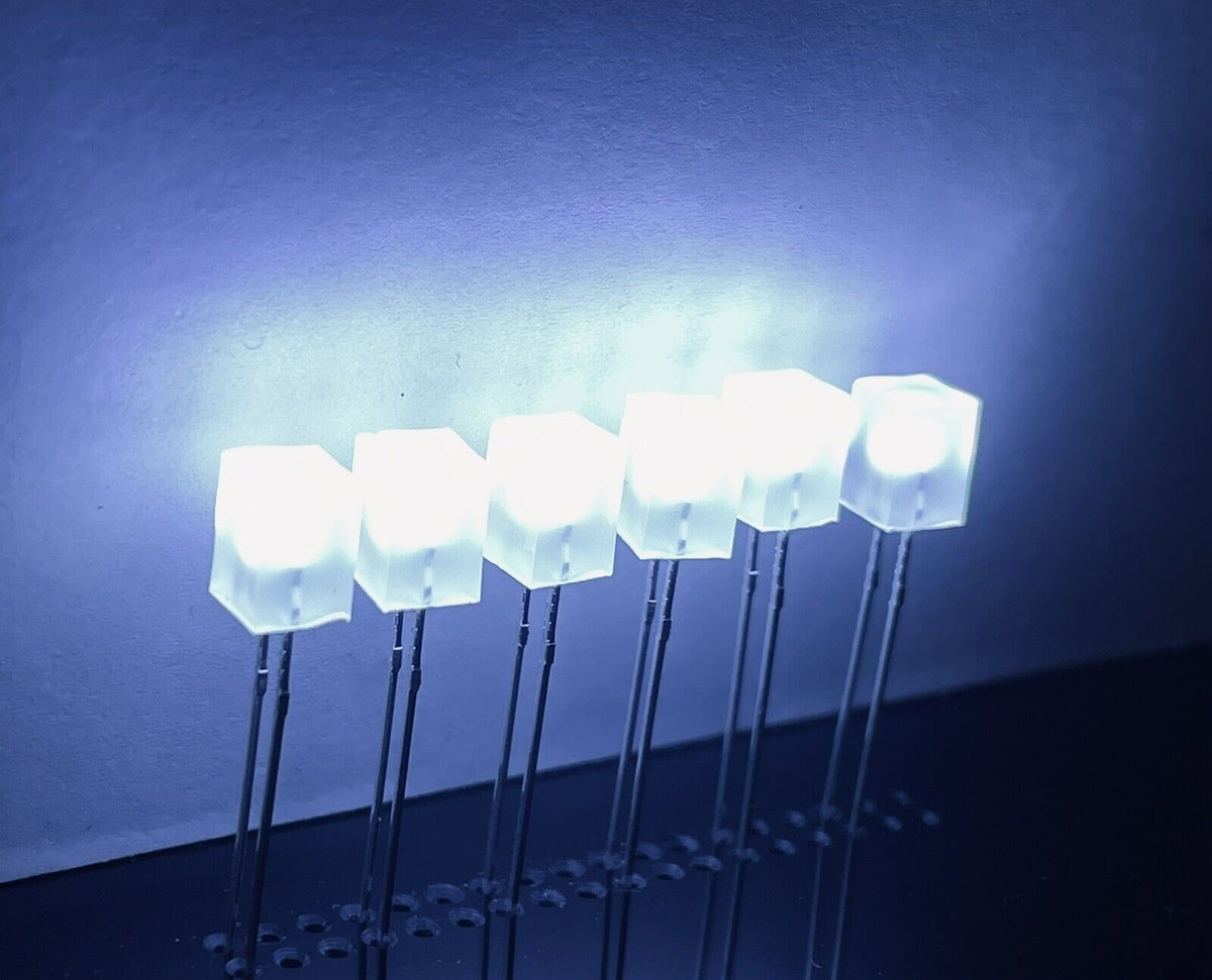 Square V Led 100pcs 5x5x7mm LEDS Diffused Resin Square COOL WHITE Led Light Emittin ...
