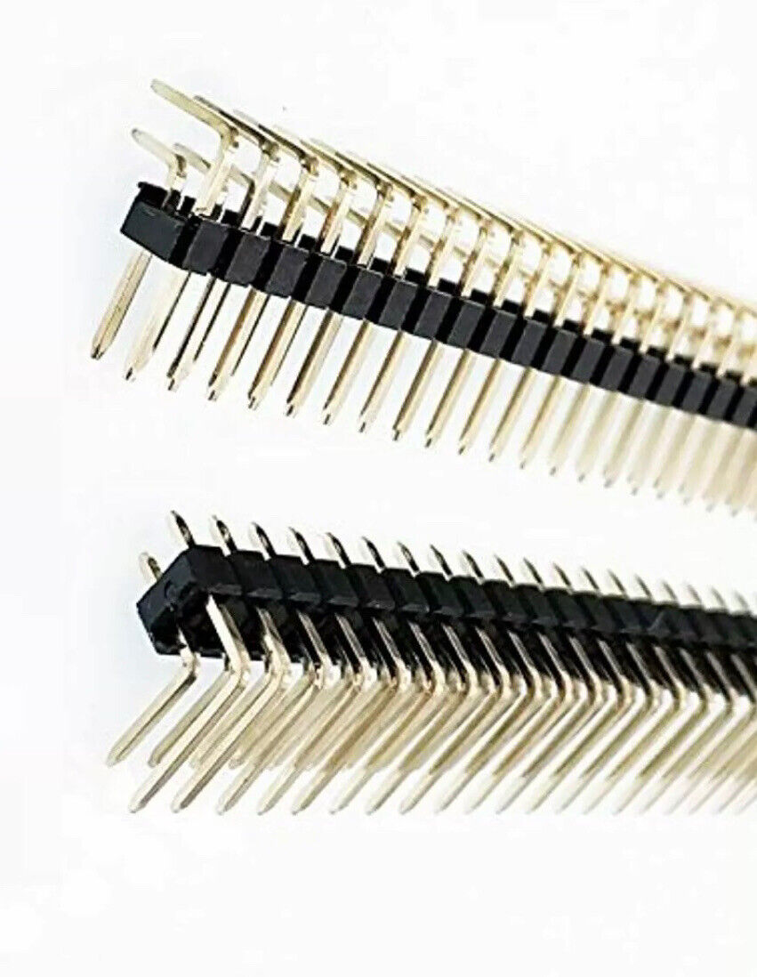 10pcs 2.54mm 90° Right Angle Double Row 80 Pin Male Header Breakable 2.54 Pitch
